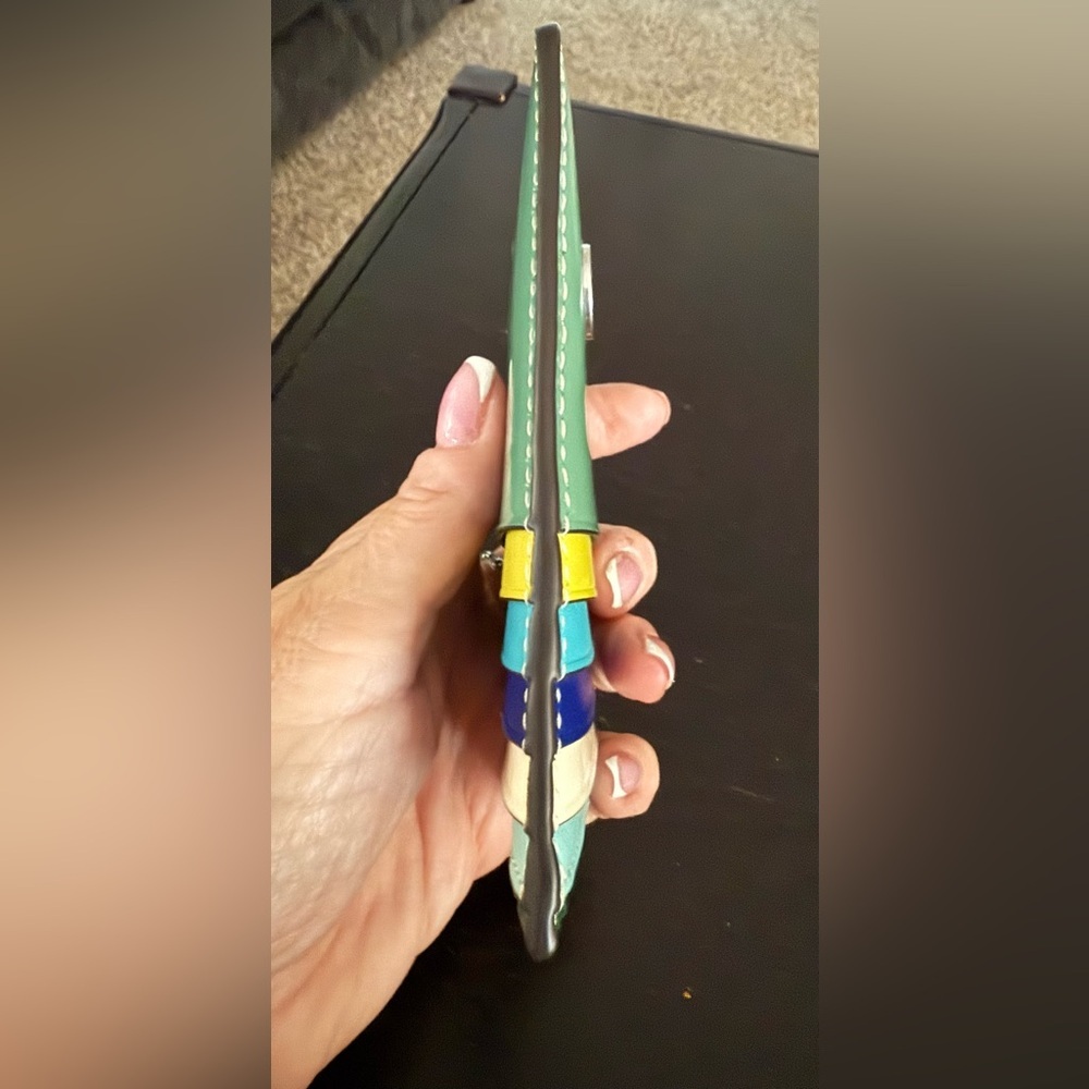 Tory Burch card case wallet color block zipper po… - image 4